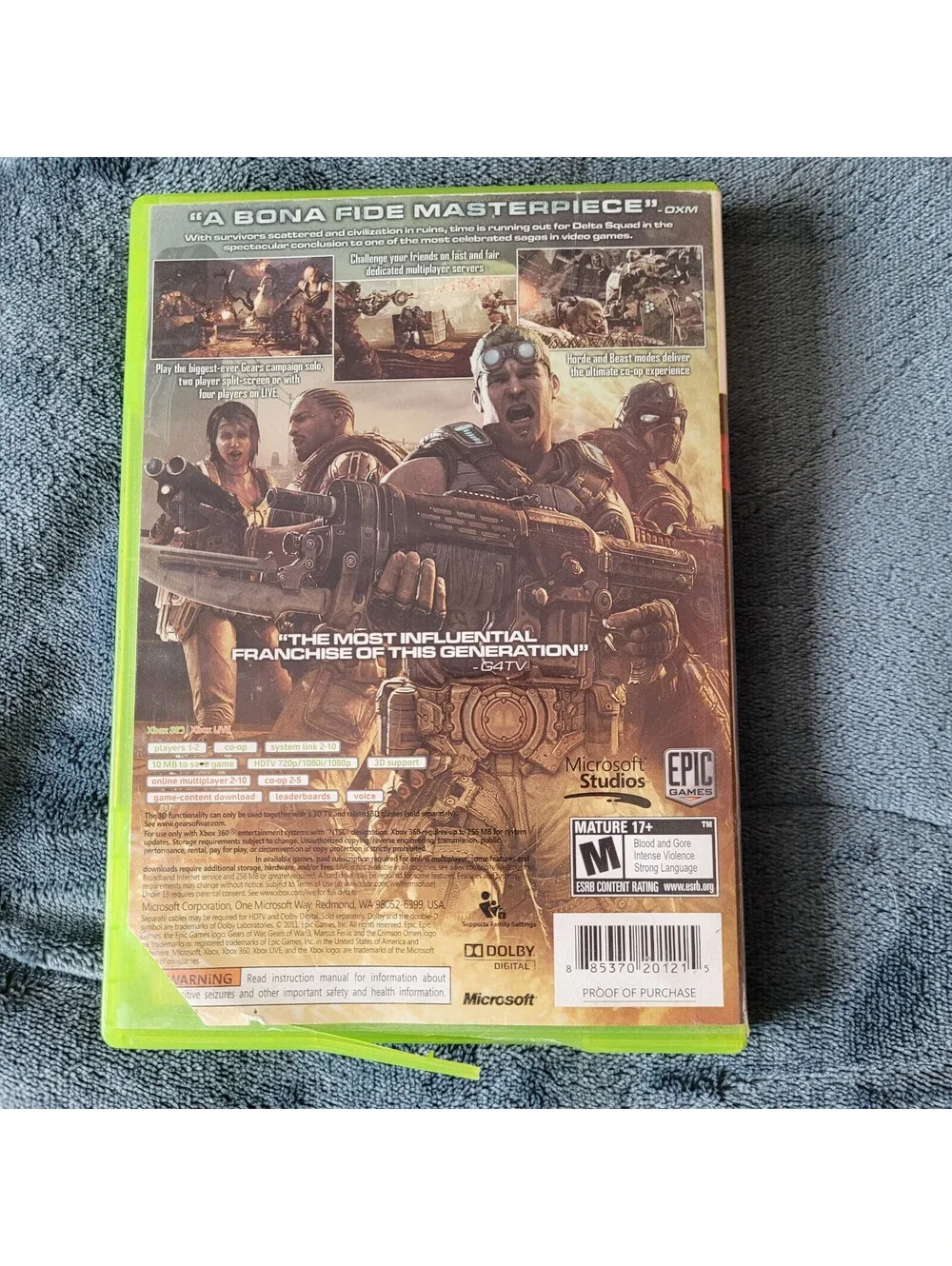Gears of War 3 Xbox 360 – Missing Manual Tested & Working